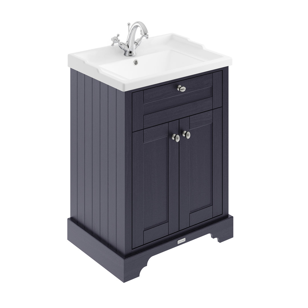 Old London 620mm Single Bathroom Vanity with Integrated Ceramic Basin
