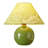 11.81-in Green Snowflake Glossy Ceramic Table Lamp With Fabric Lamp Shade-2065283446