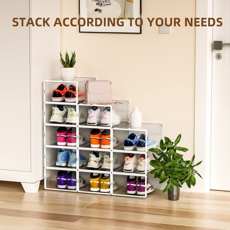 12 Pair Stackable Shoe Storage Box