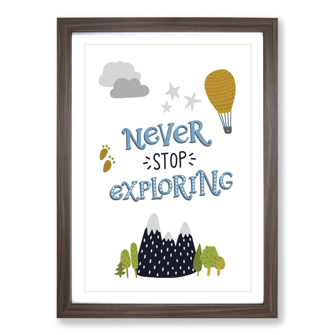 Never Stop Exploring - Picture Frame Typography