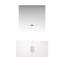 36 po L x P 22 po Meuble-lavabo blanc brillant avec miroir à DEL - Possibilités de rangement abondantes-129909000