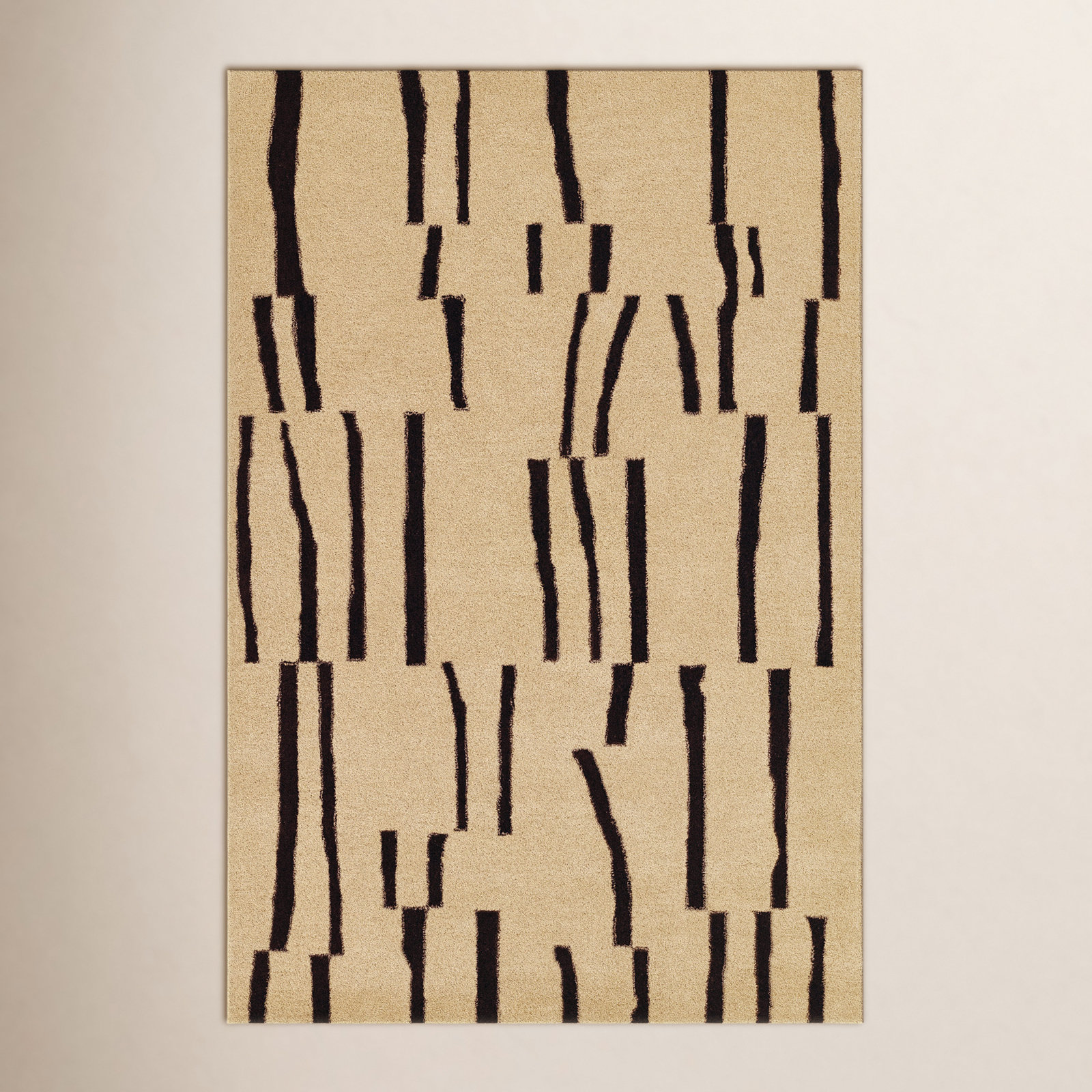 Austin Ivory Brown Hand-Tufted Wool Rug, Rectangle 3'6" x 5'6"