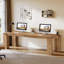 86.61 Inches Long Computer Desk, Double Wood Office Desk-1098636280