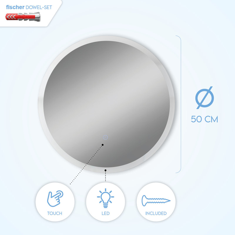 LaRena Metal Flat Wall Mirror