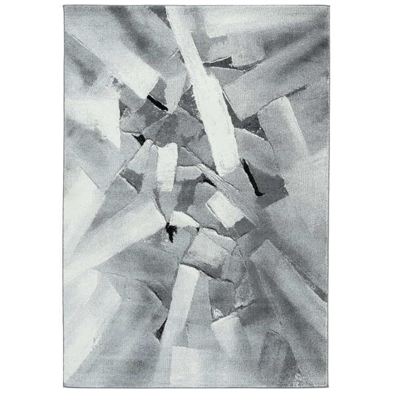 Tapis gris / gris Gilmar 6937, Rectangle 4pi x 6 pi