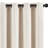 Linen Blackout Room Darkening Crude Curtains for Bedroom Grommet Top Curtain Pair-1280214081