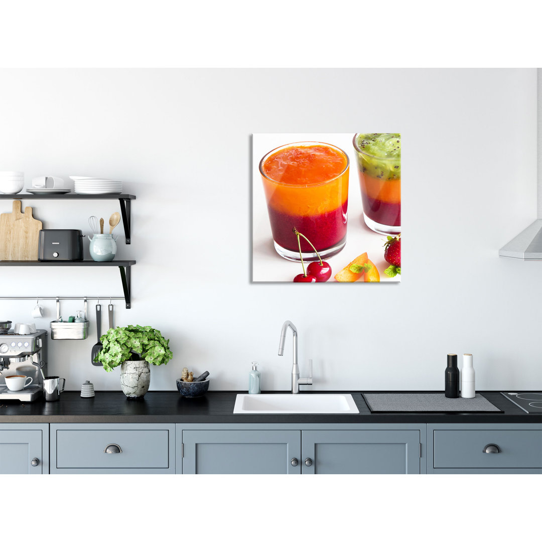 Ungerahmtes Foto auf Glas "Gesunde Frucht-Smoothies"