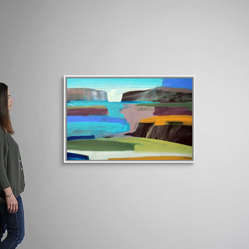 «Coastal» par Paul Powis - reproduction d'art sur toile, H 34 po x l 50 po x P 1,75 po, Cadre blanc
