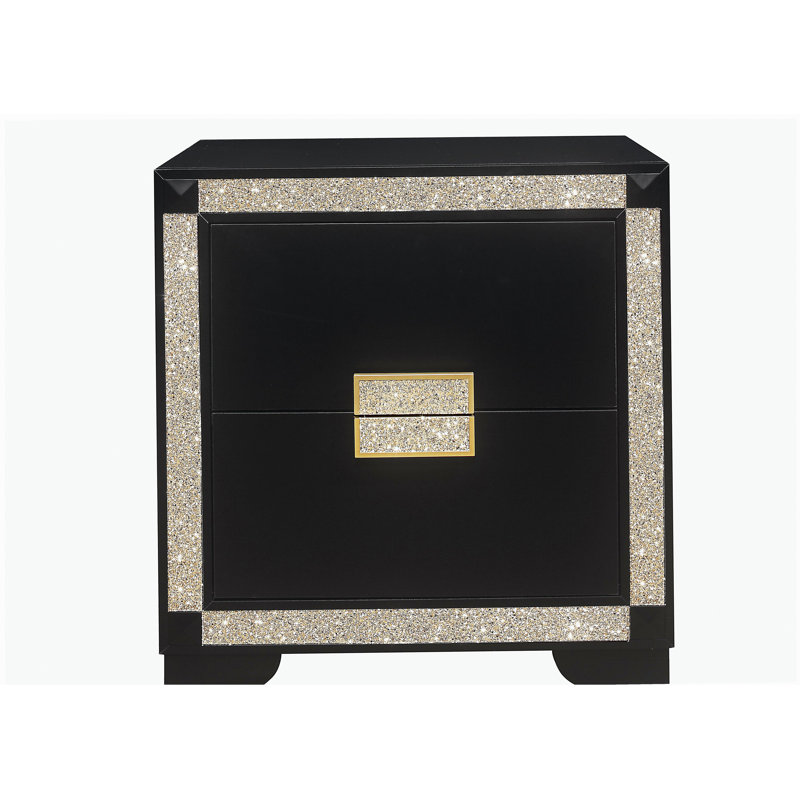LIVELY BLACK/GOLD NIGHTSTAND