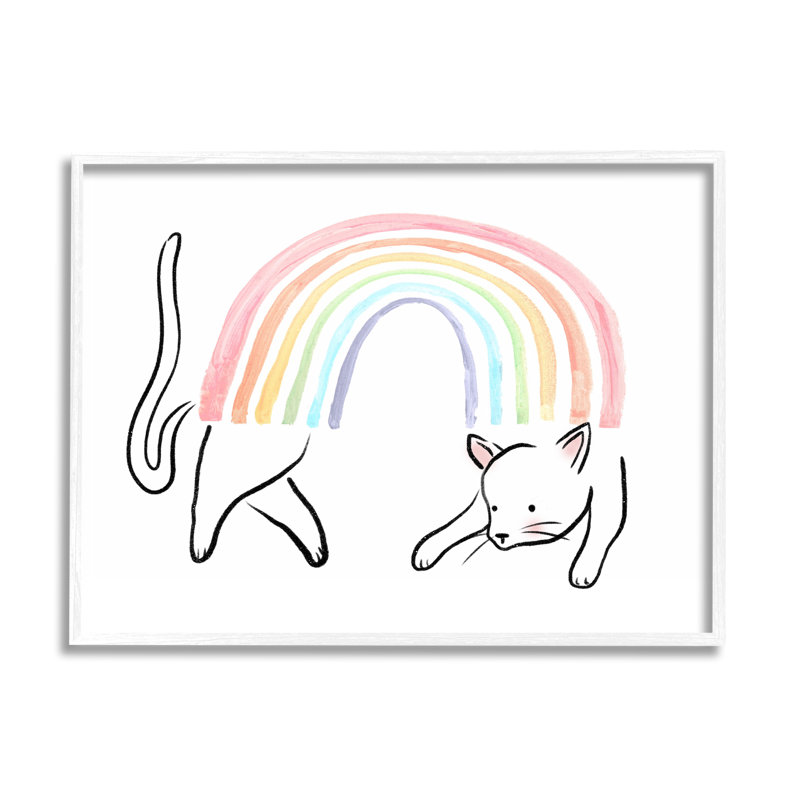 Au-653, estampe numérique arc-en-ciel amusant par Lil 'Rue, impression, L 14 po x H 11 po x P 1,5 po