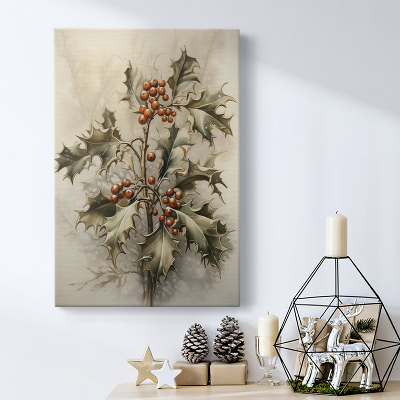 Art des Fêtes de Noël - Toile tendue avec châssis DCC III, H 18 po x l 12 po
