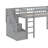 Stairway Twin Size Loft Bed With Slide-498668690
