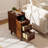 Solid Wood End Table w/ Pull-out Tray & 2 Storage Drawers Cable Management-1761271744