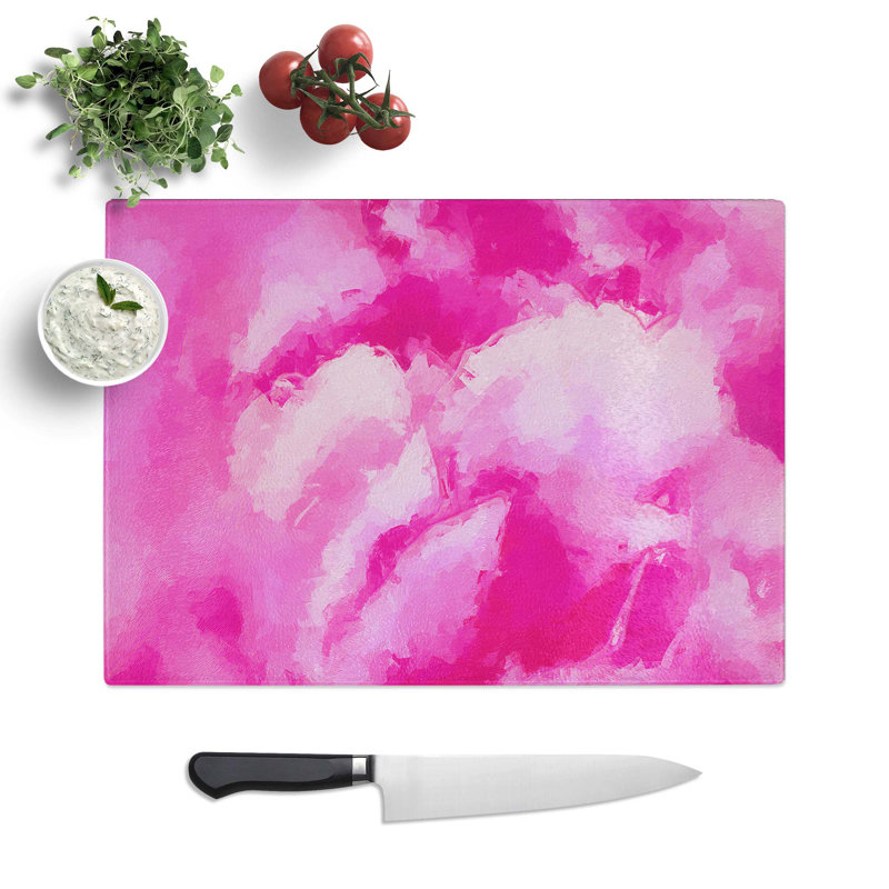 Tempered Glass Petals in Bloom Chopping Board, 28.5 cm W x 20 cm L