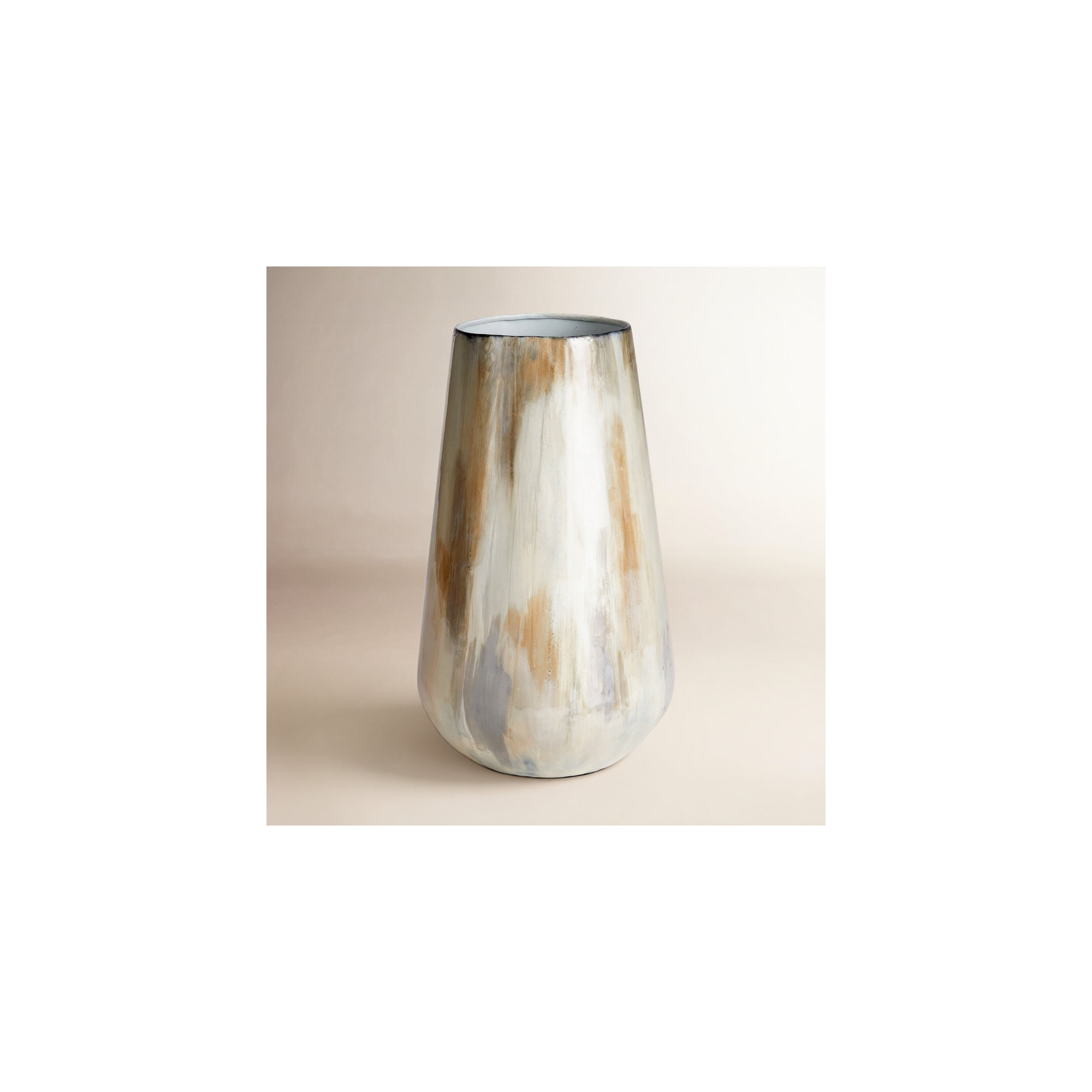 Eytan Metal Table Vase, 12.5" H x 8" W x 8" D