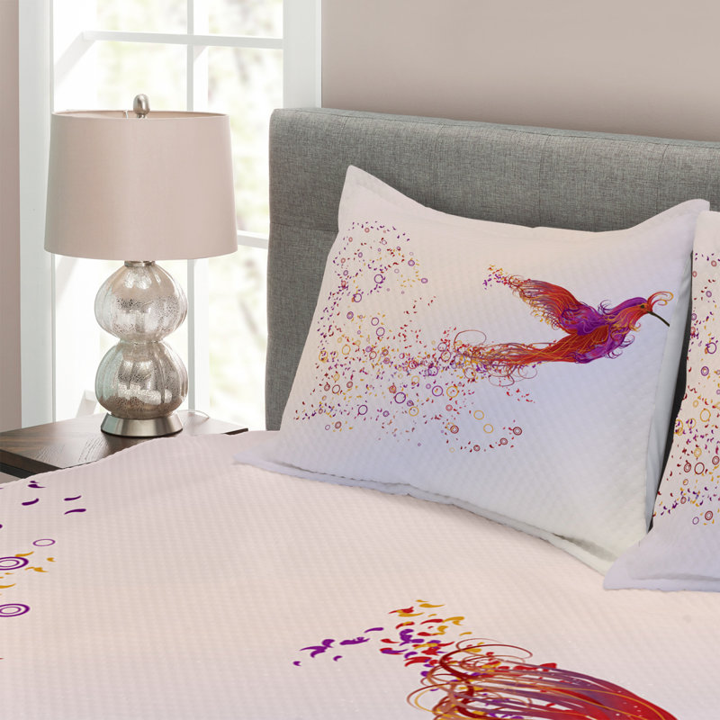 No Pattern Bedspread with Pillow Shams Included, 220 x 264 cm