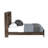Kayna Rustic Bookcase Bed in Brown with USB Charging and LED Lights-100514123