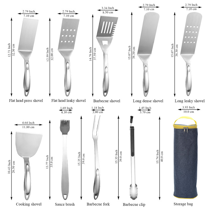 Stainless Steel Non-Stick Grill Spatula