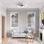 Ventilateur de plafond encastré à intensité variable 20 po avec lumières DEL Dianeshia-927327149