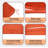 Fade Resistant Outdoor Chair Cushions Set Of 4, 22X22 Deep Seat Patio Cushions, 28D High Resilience Foam Replacement Patio Chair Cushions Set Of 4 With Removable Cover For Sofa, Adirondack Chair, Sectional,Orange-124950029-124950025
