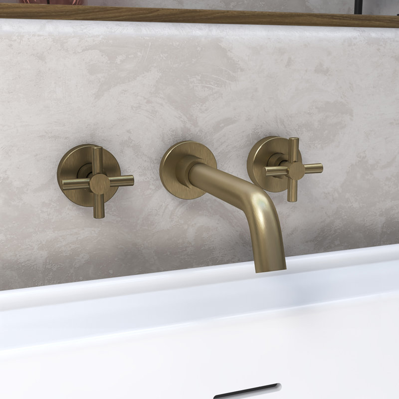 Seneca Bathroom Tub Filler, Brushed Brass