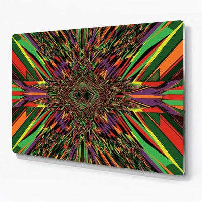 Op Art 45 Brown Metal Wall Art