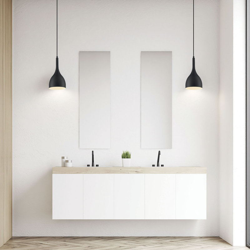Bellingham 1 - Light Single Pendant, 13.25" H x 6.75" W x 6.75" D, Matte Black