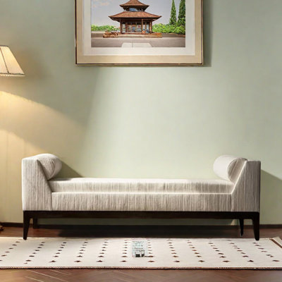 Solid wood bench with soft padding for shoe storag