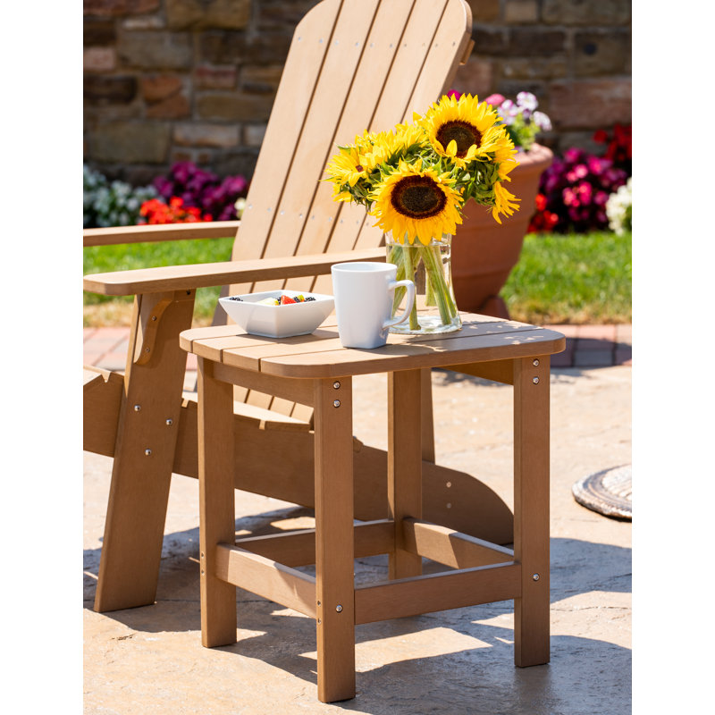 Anika Square Outdoor Side Table , 17.75'' in. W 17.75'' in. D, Teak