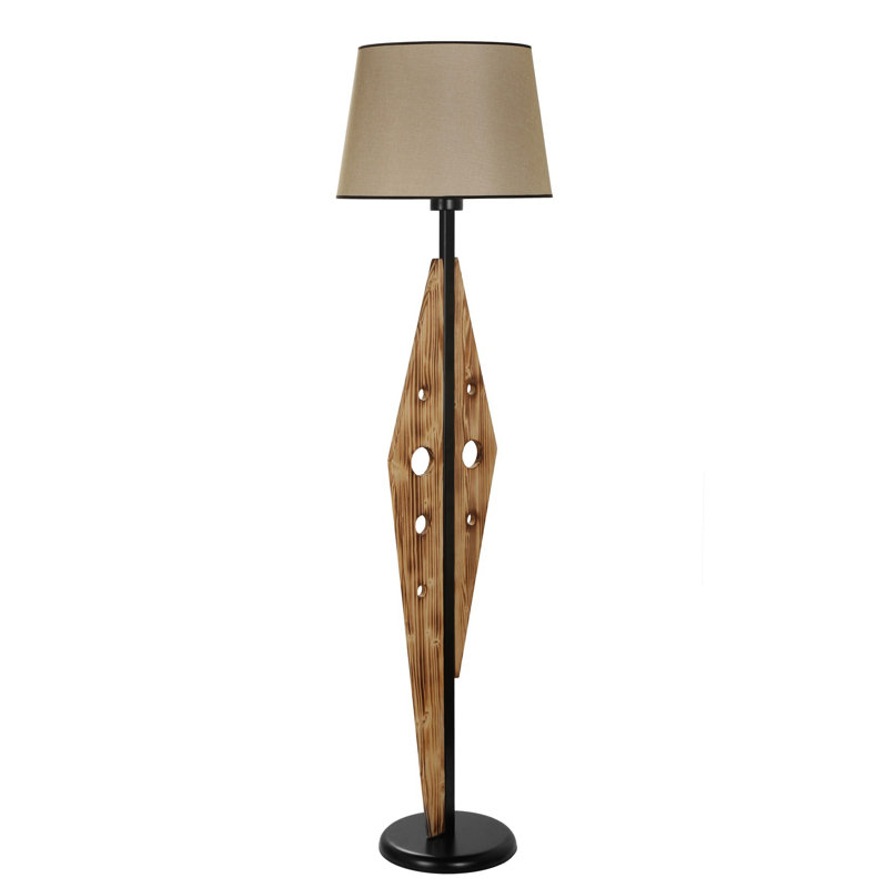 Lampe sur pied 65 po Burnsville, Beige foncé, Brun