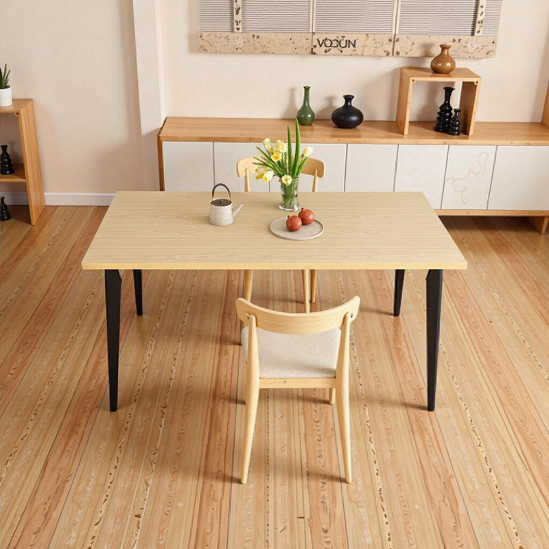 63" Rustic Industrial Dining Table | Natural Wood Top & Iron Legs | Seats 6-8 | Modern Farmhouse Design