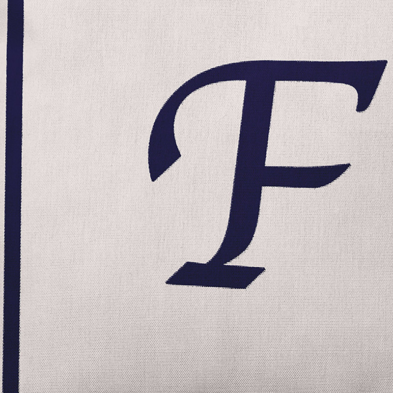 Reversible Throw Pillow, 26"x26", Navy Blue/White, F