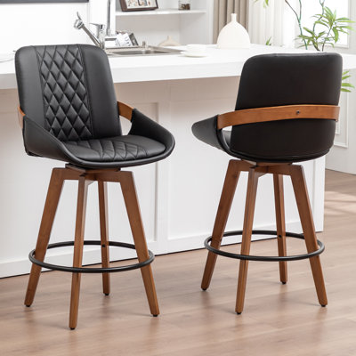 Modern Upholstered Swivel Counter & Bar Stools