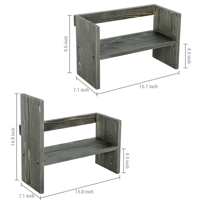 Solid Wood Stackable Desk Organizer