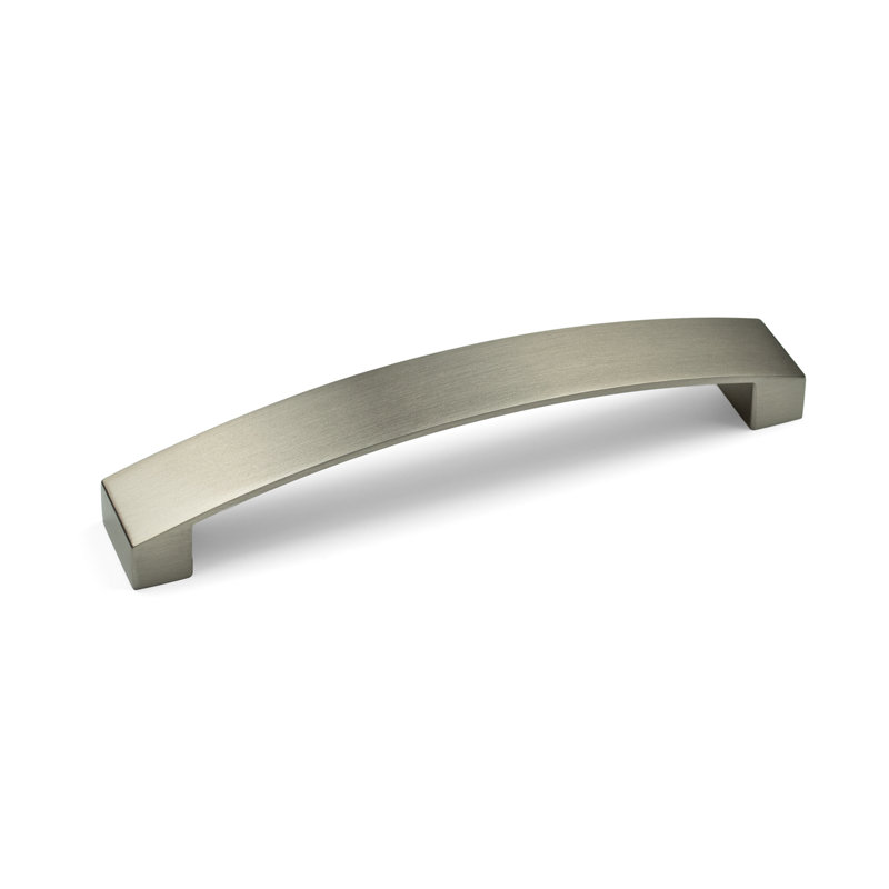 Brushed Nickel Curved Bow D-Bar Handles, 128mm