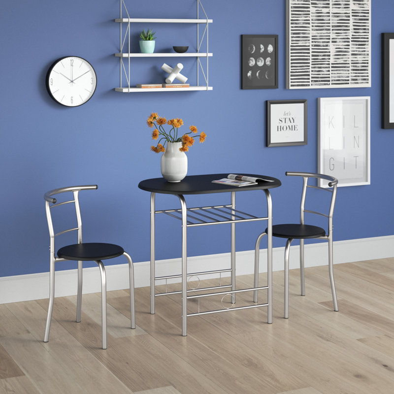 Elam 2 - Person Dining Set, Black