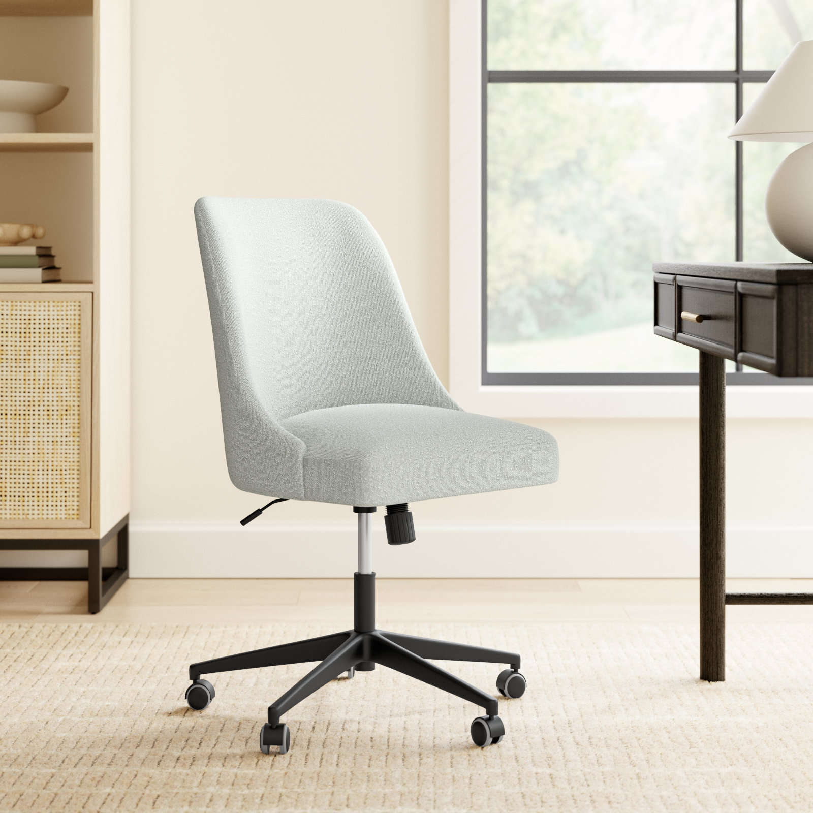 Acosta Task Chair, Zuma Natural Textured Linen