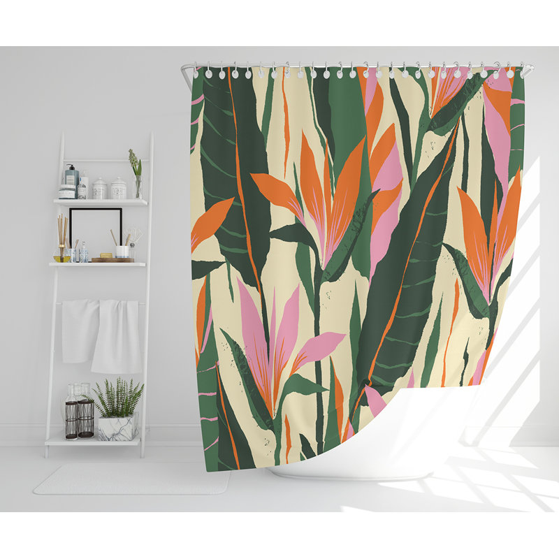 Elizaeth 13 Piece Polyester Shower Curtain Set