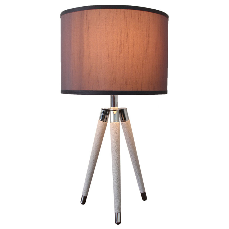 Lampe trépied 26,75 po Molinari, H 26,75 po x l 14 po x P 14 po, Gris, Blanc