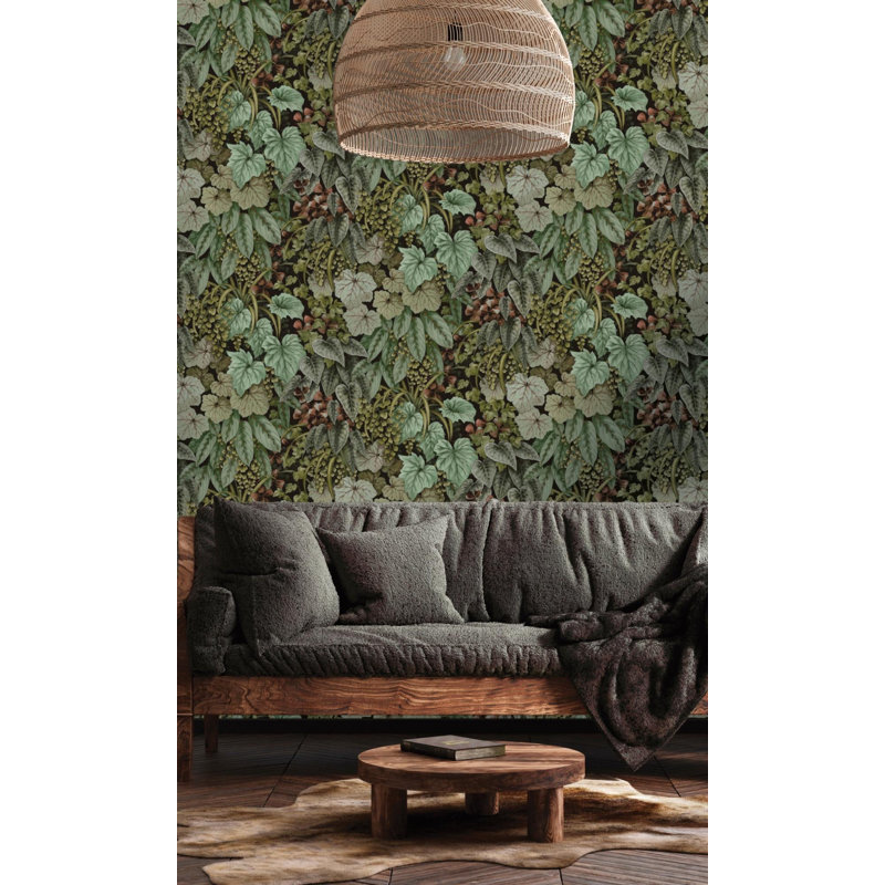 Papier peint botanique Bold Living L 33 pi x l 21 po, Vert