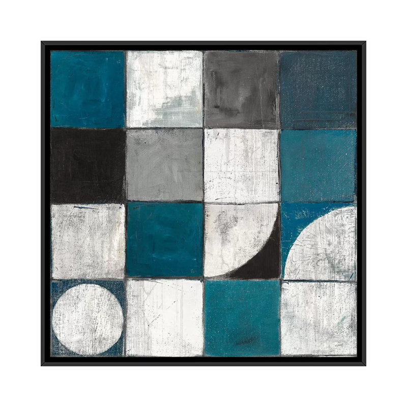 « tango detal i blue & gray » par mike schick, reproduction d’impression sur toile tendue, H 18 po x l 18 po x P 1,5 po