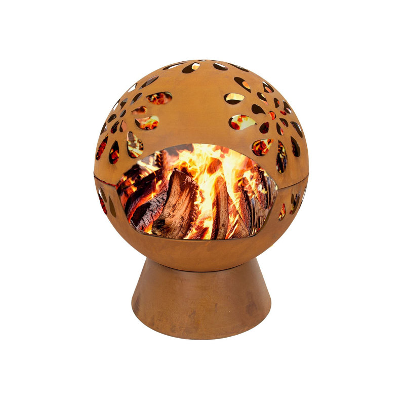 Round Steel Smokeless Fire Pit, Brass