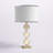 Art Deco Stacked Metal and Marble Table Lamp-1131454733