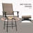 2-Piece Set Patio Outdoor Swivel Bar Stools With Armrests, Bar Height Steel Frame For Balcony Brown