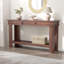 Console de 54 po de long, table d'entrée en bois avec 2 tiroirs et tablette de rangement ouverte, pour hall d'entrée, couloir, salon-1838320100-1838320101