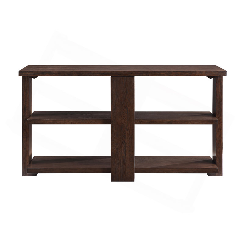 Walnut Sofa Table With 2-Shelf