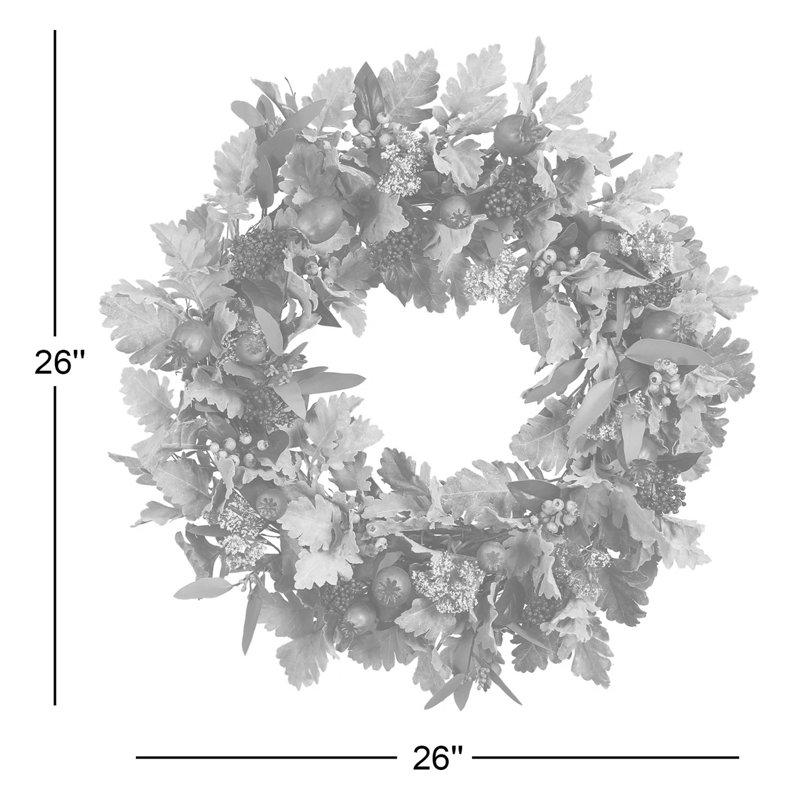 Dusty Miller And Berry Wreath
