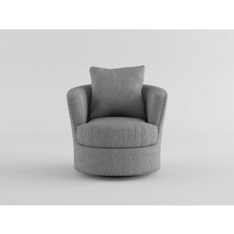 Fauteuil pivotant Casmin, Polyester 100 % gris foncé