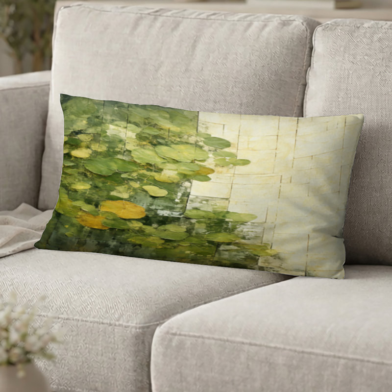 Coussin décoratif vert Maysonet, H 12 po x l 20 po