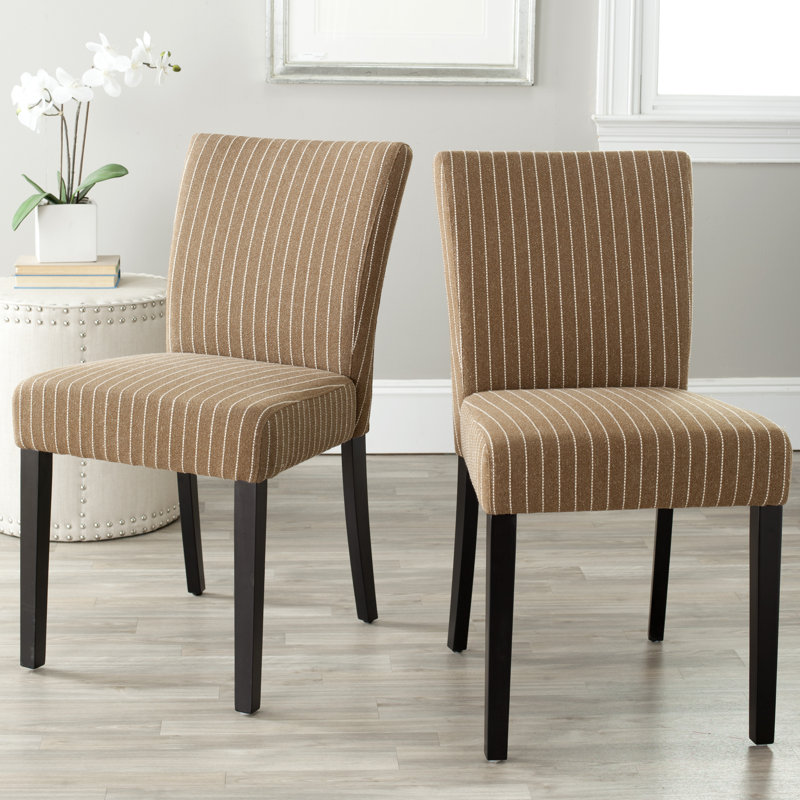 Chaise parsons Mavis KD, Brun / rayure crème